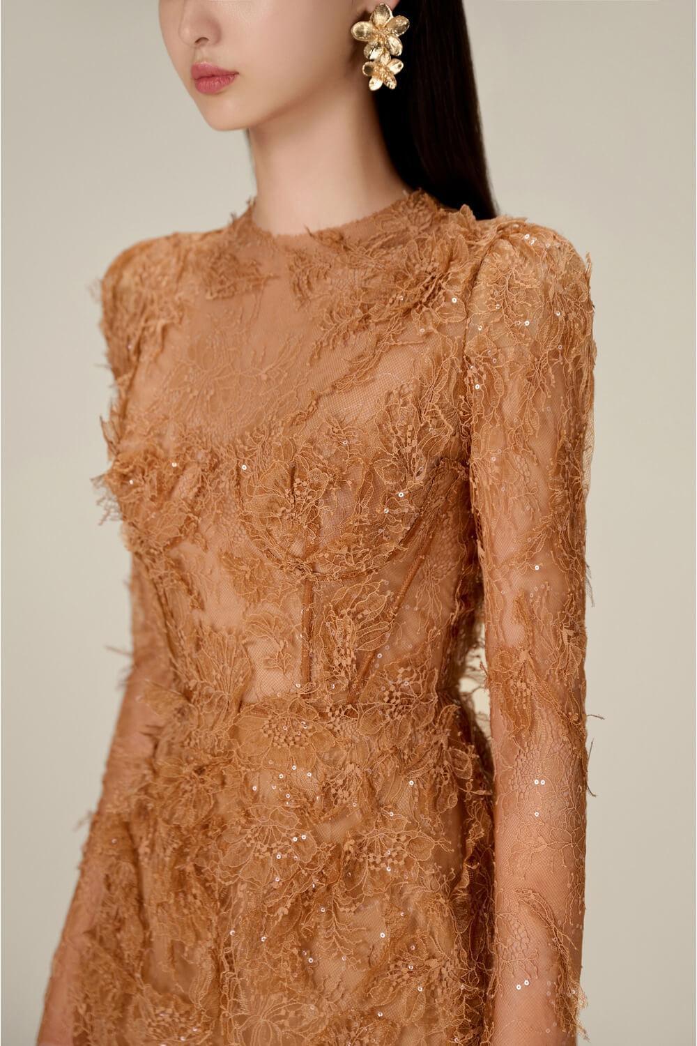 Beaded Lace Dress - MEAN BLVD