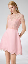 Beasley A-line Short Sleeved Taffeta Mini Dress - MEAN BLVD