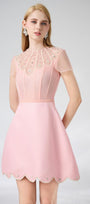 Beasley A-line Short Sleeved Taffeta Mini Dress - MEAN BLVD
