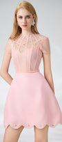 Beasley A-line Short Sleeved Taffeta Mini Dress - MEAN BLVD