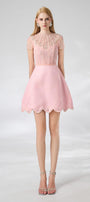 Beasley A-line Short Sleeved Taffeta Mini Dress - MEAN BLVD