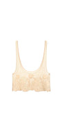 Beige Floral Tank Top - MEAN BLVD