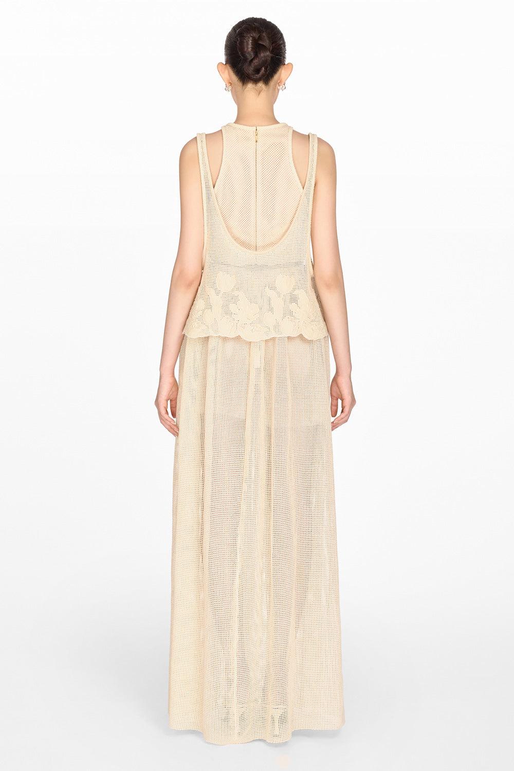 Beige Floral Tank Top - MEAN BLVD