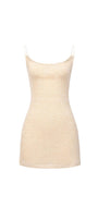 Beige Off-shoulder Floral Dress - MEAN BLVD