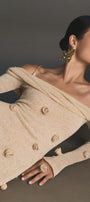 Beige Off-shoulder Floral Dress - MEAN BLVD