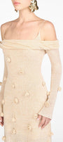 Beige Off-shoulder Floral Dress - MEAN BLVD