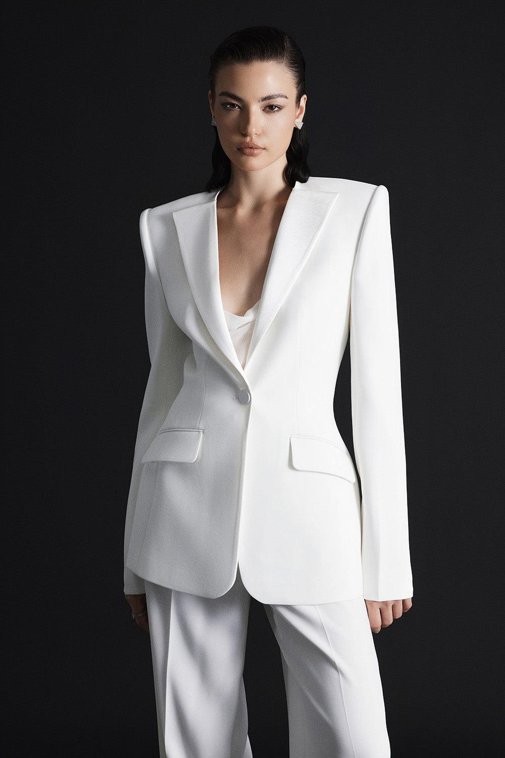 Belgrave Structured Flap Pocket Crepe Blazer - MEAN BLVD