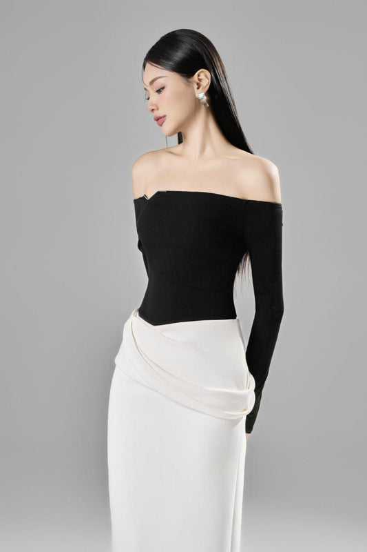 Belle Bodycon Off-Shoulder Spandex Top - MEAN BLVD