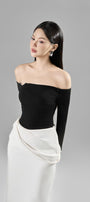 Belle Bodycon Off-Shoulder Spandex Top - MEAN BLVD