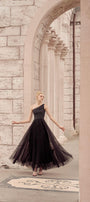 Belle Pleated One Shoulder Tulle Ankle Length Dress - MEAN BLVD