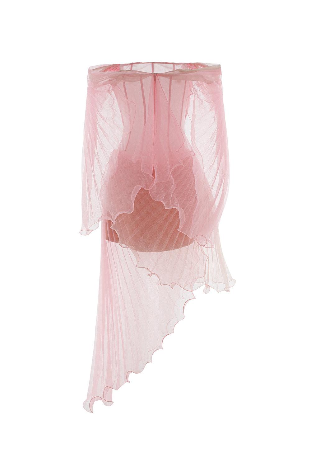 Bellerose Wrap Cape Sleeved Chiffon Midi Dress - MEAN BLVD