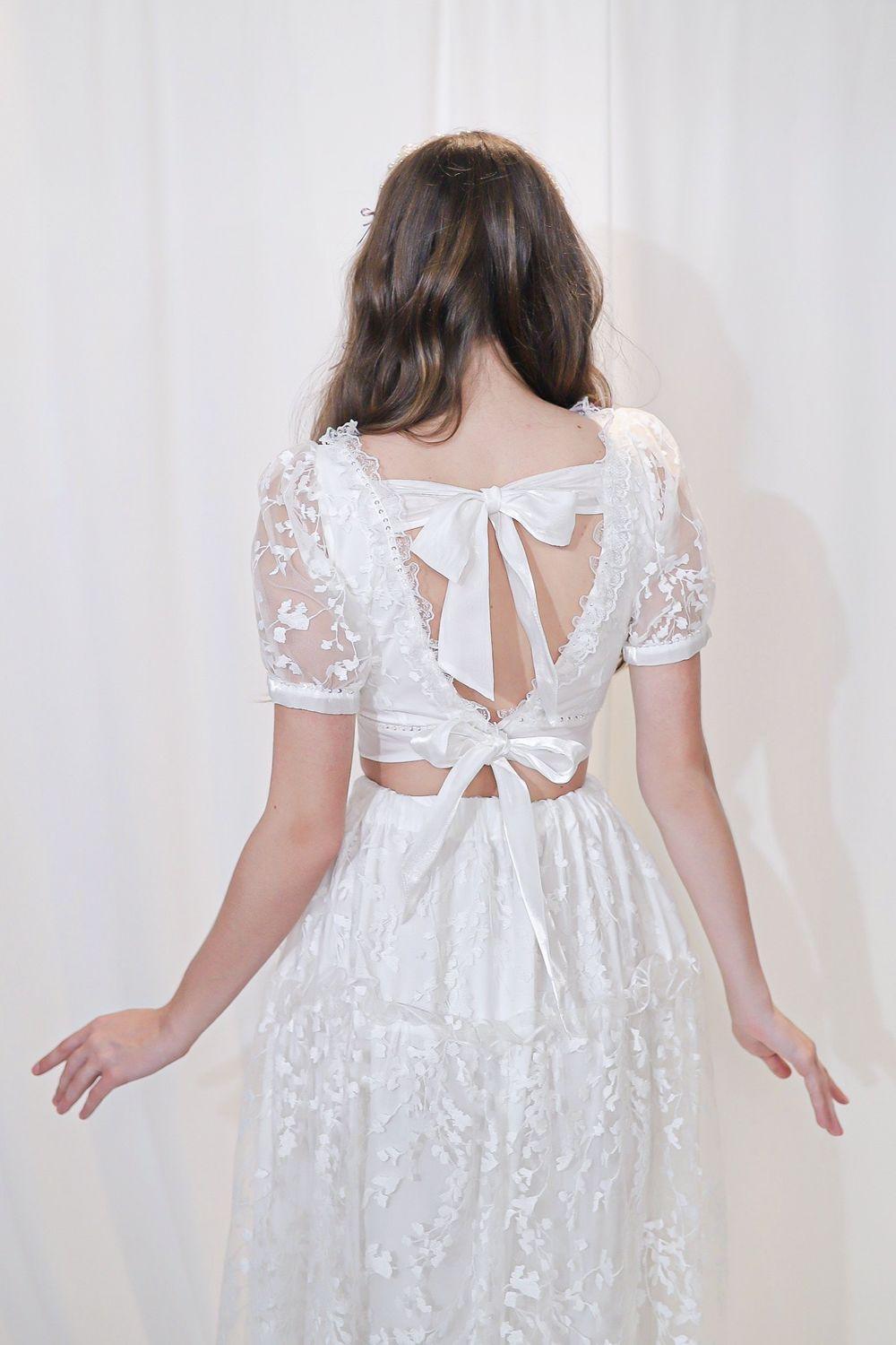 Berenice A-line Short Sleeved Lace Midi Set - MEAN BLVD