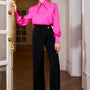Bethany Straight Asymmetric Gabardine Ankle Length Trousers - MEAN BLVD