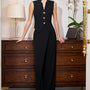 Bethany Straight Asymmetric Gabardine Ankle Length Trousers - MEAN BLVD