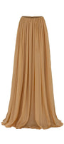 Betty Gathered Draped Chiffon Floor Length Skirt - MEAN BLVD