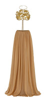 Betty Gathered Draped Chiffon Floor Length Skirt - MEAN BLVD