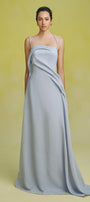 Bich Tuyen A-line Spaghetti Strap Silk Organza Floor Length Dress - MEAN BLVD