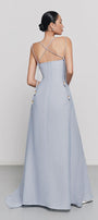 Bich Tuyen A-line Spaghetti Strap Silk Organza Floor Length Dress - MEAN BLVD