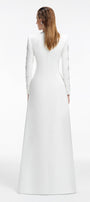 Big Sun A-line Round Neck Crepe Floor Length Dress - MEAN BLVD