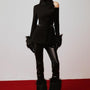Biken Bodycon Feather Leather Ankle Length Pants - MEAN BLVD