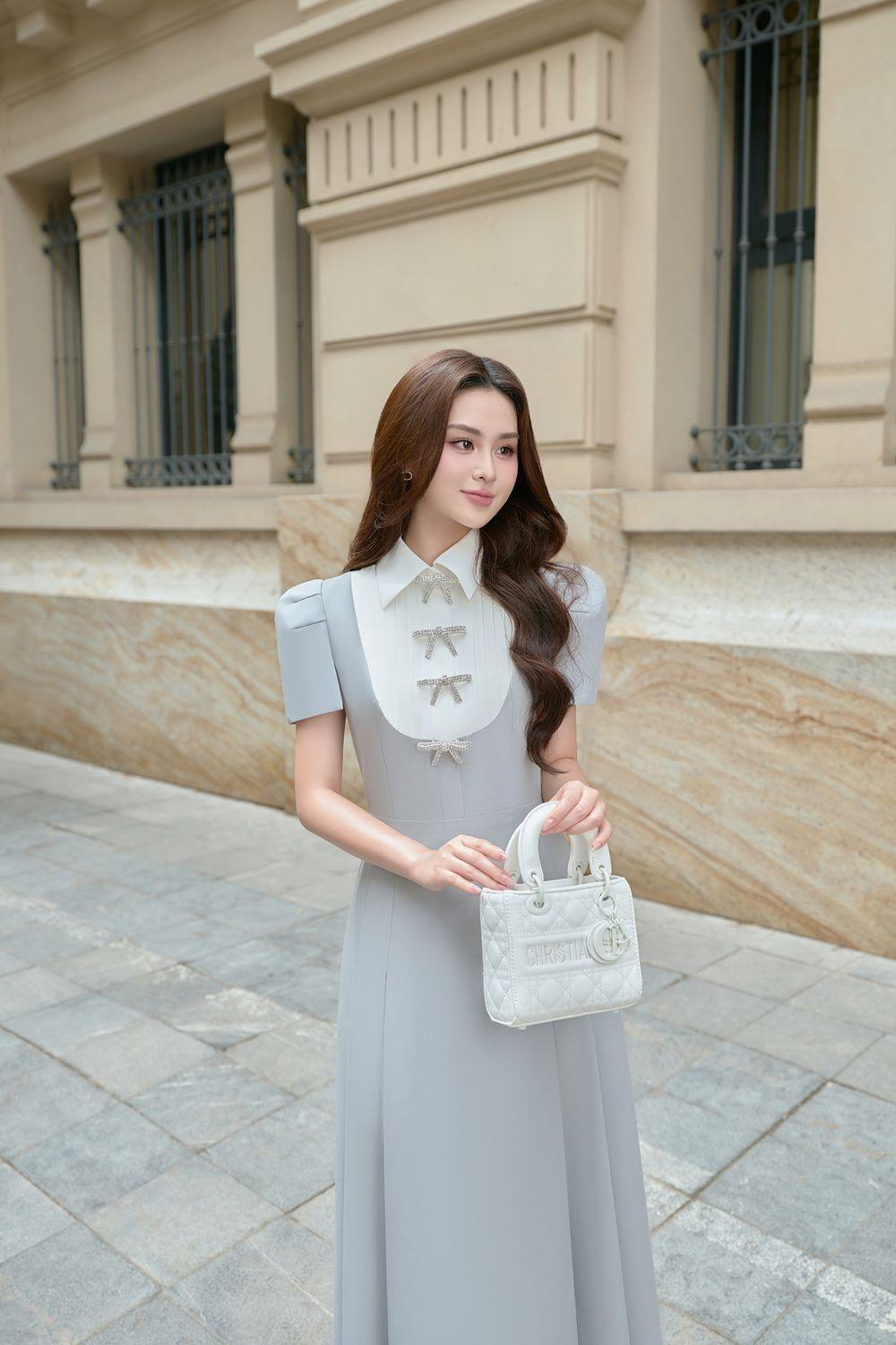 Women's Birdy A-Line Bow Linen Cotton Midi Dress S/M/L/Customize Blue Grey Mean Blvd Blue Grey / M Women's Birdy A-Line Bow Linen Cotton Midi Dress S/M/L/Customize Blue Grey Mean Blvd Blue Grey / M