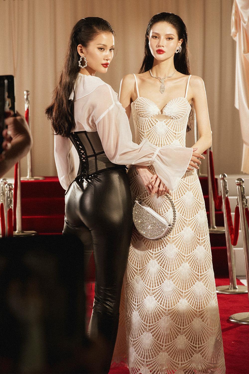 Bklyn Bodycon See-Through Mesh Corset - MEAN BLVD