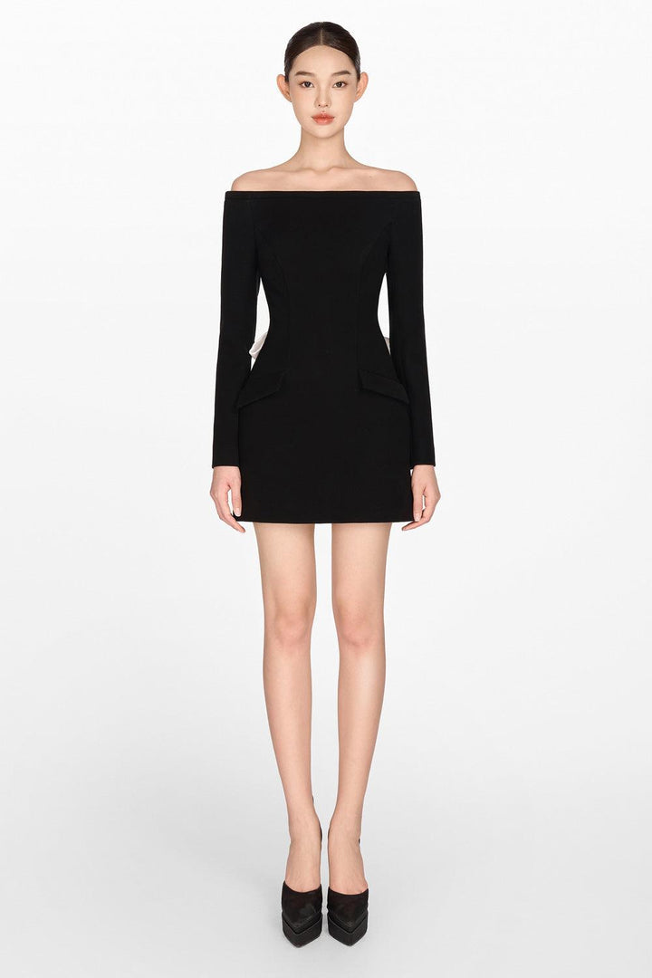 Black Bow Mini Dress - MEAN BLVD