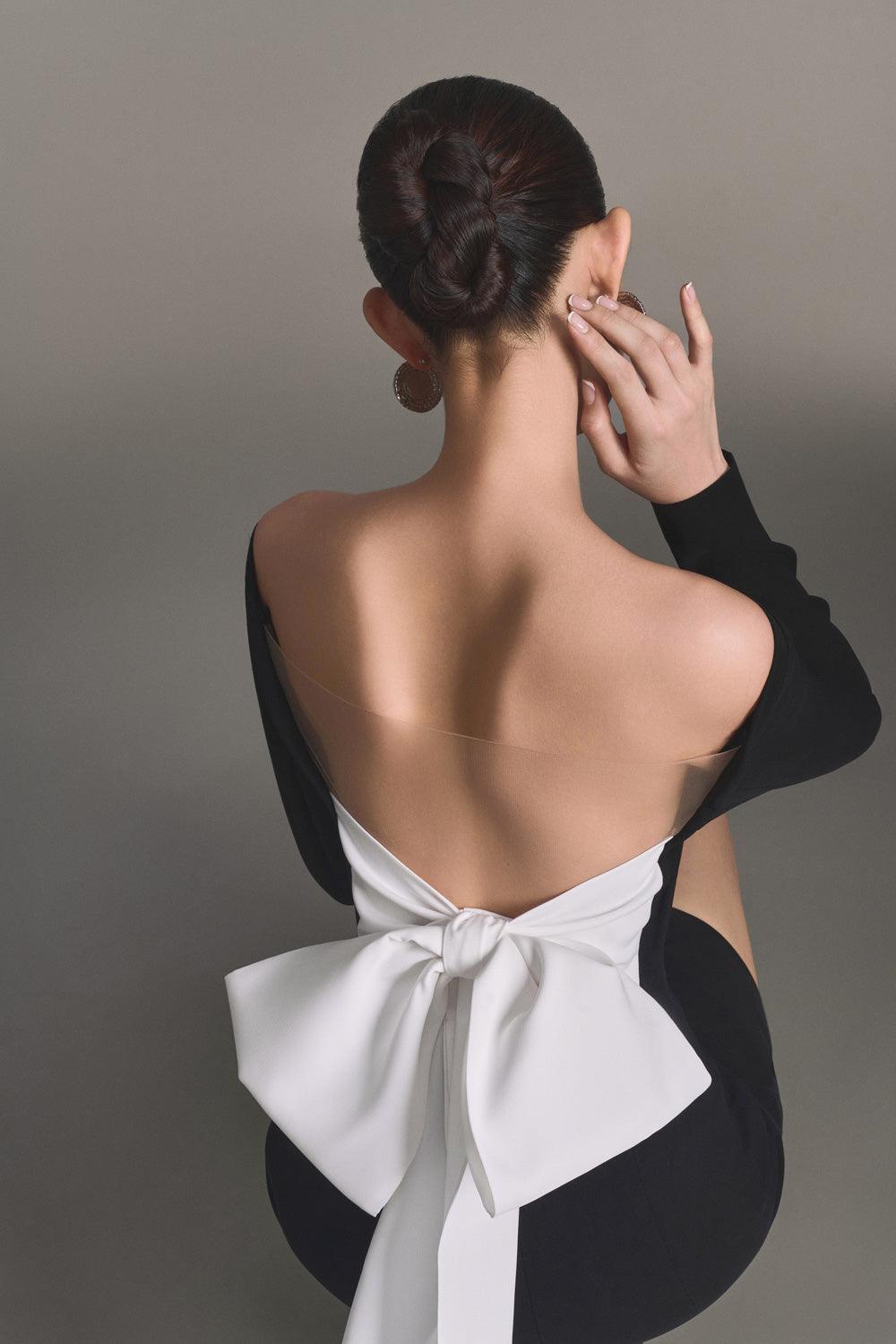 Women's A-line Bow Cotton Polyester Mini Dress XS/S/M/L/XL Black MEAN BLVD, Black / XS Women's A-line Bow Cotton Polyester Mini Dress XS/S/M/L/XL Black MEAN BLVD, Black / XS