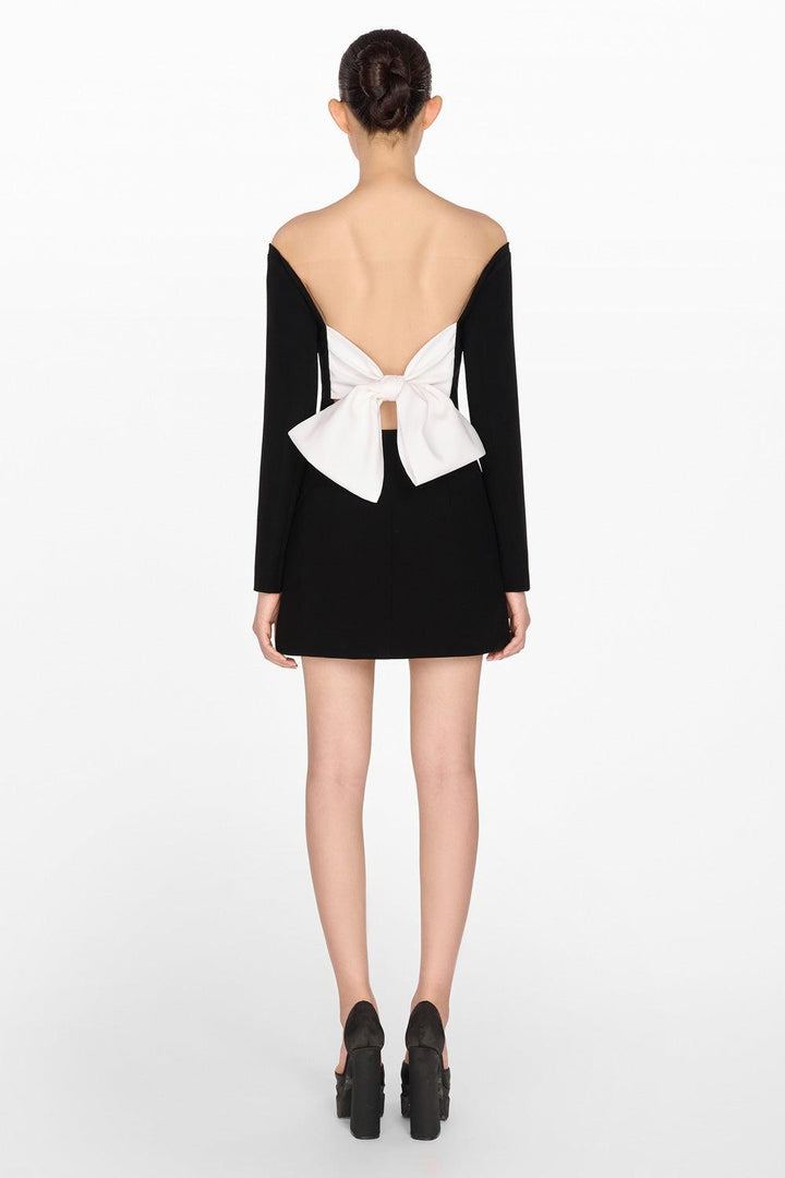 Black Bow Mini Dress - MEAN BLVD