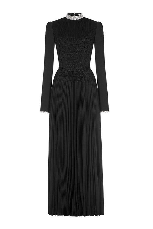 Black Smocked Dress - MEAN BLVD