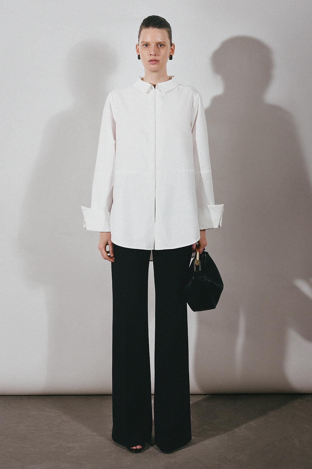 Blaire Straight Cuff Sleeved Poplin Shirt - MEAN BLVD
