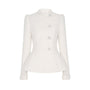 Blanche Peplum Long Sleeved Tweed Top - MEAN BLVD