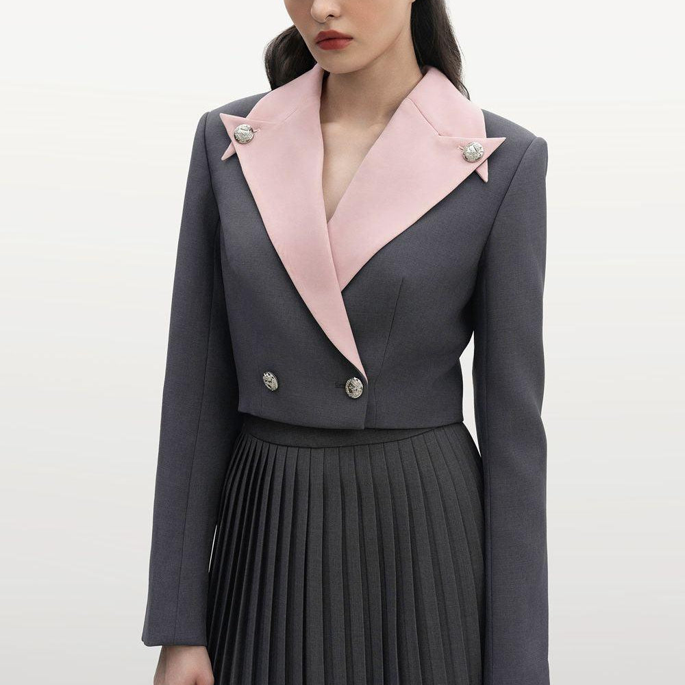 Blanche Pleated High Waist Polyester Midi Skirt - MEAN BLVD