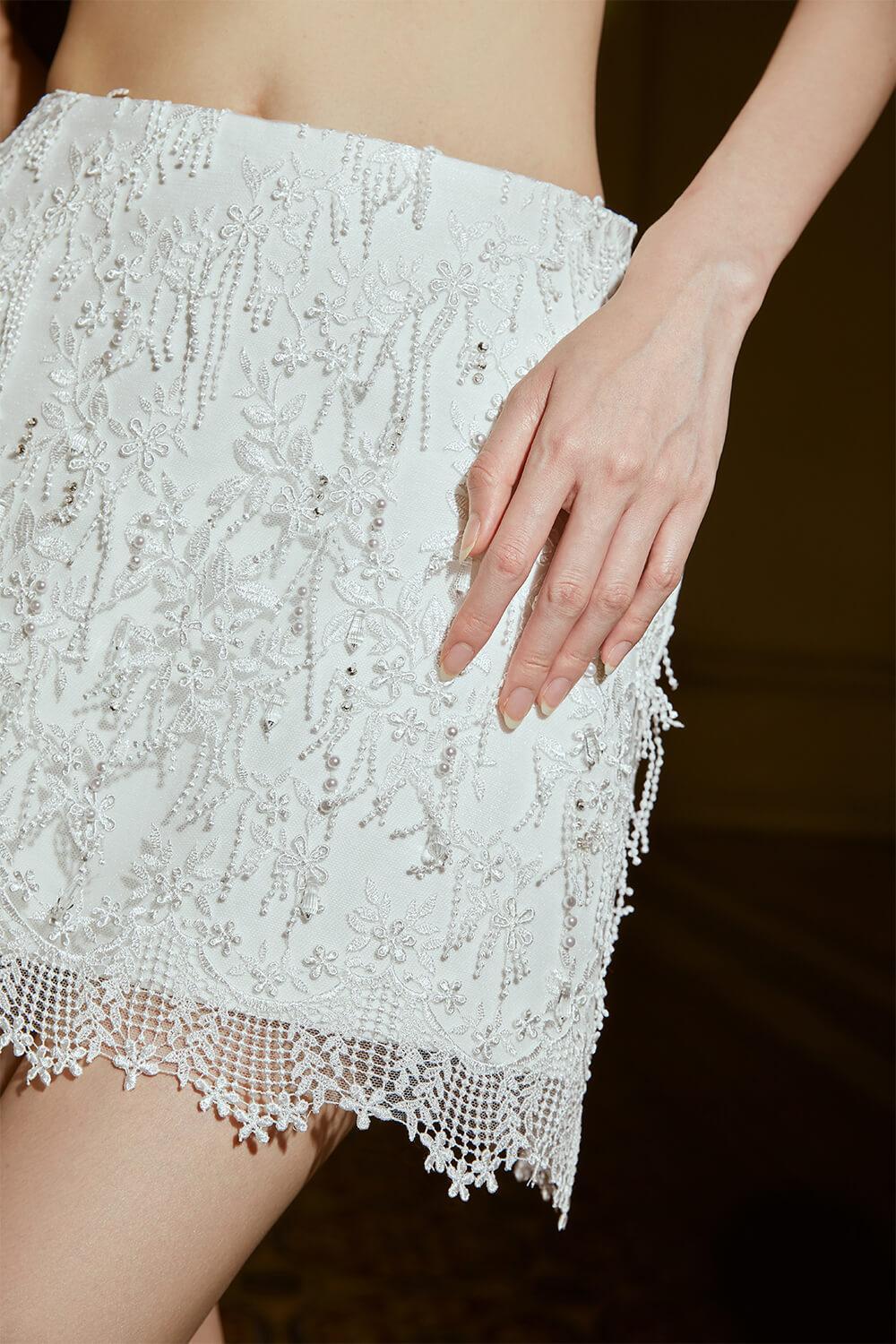 Blink Cropped Lace Taffeta Mini Set - MEAN BLVD