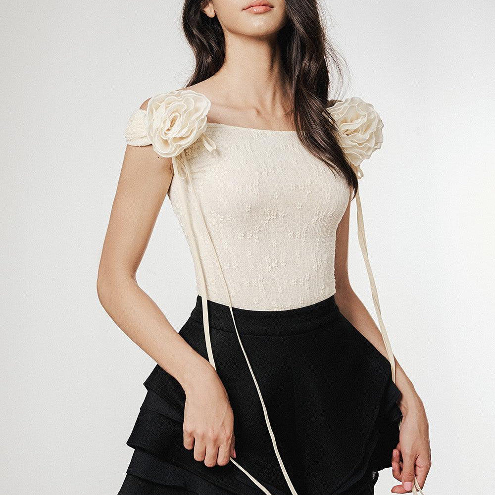 Blossom Bodycon Off-Shoulder Lace Top - MEAN BLVD