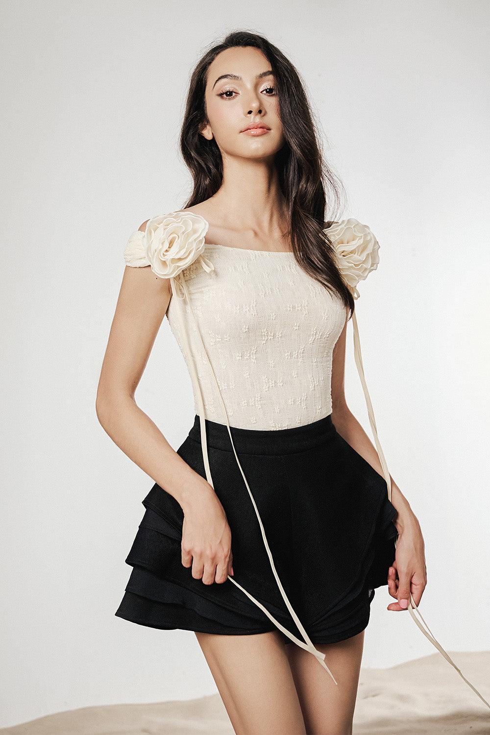 Blossom Bodycon Off-Shoulder Lace Top - MEAN BLVD