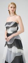 Bobby Strapless Back Zipper Organza Floor Length Dress - MEAN BLVD