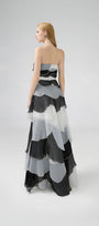 Bobby Strapless Back Zipper Organza Floor Length Dress - MEAN BLVD