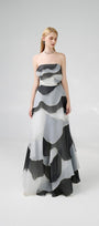 Bobby Strapless Back Zipper Organza Floor Length Dress - MEAN BLVD