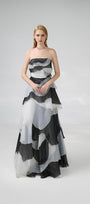 Bobby Strapless Back Zipper Organza Floor Length Dress - MEAN BLVD