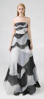 Bobby Strapless Back Zipper Organza Floor Length Dress - MEAN BLVD