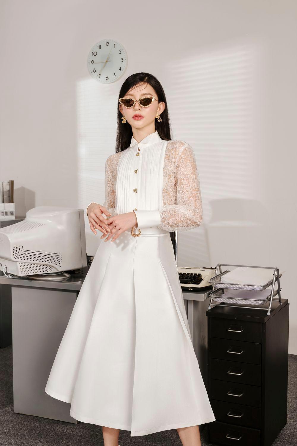 Bolie Straight Long Sleeved Lace Shirt - MEAN BLVD