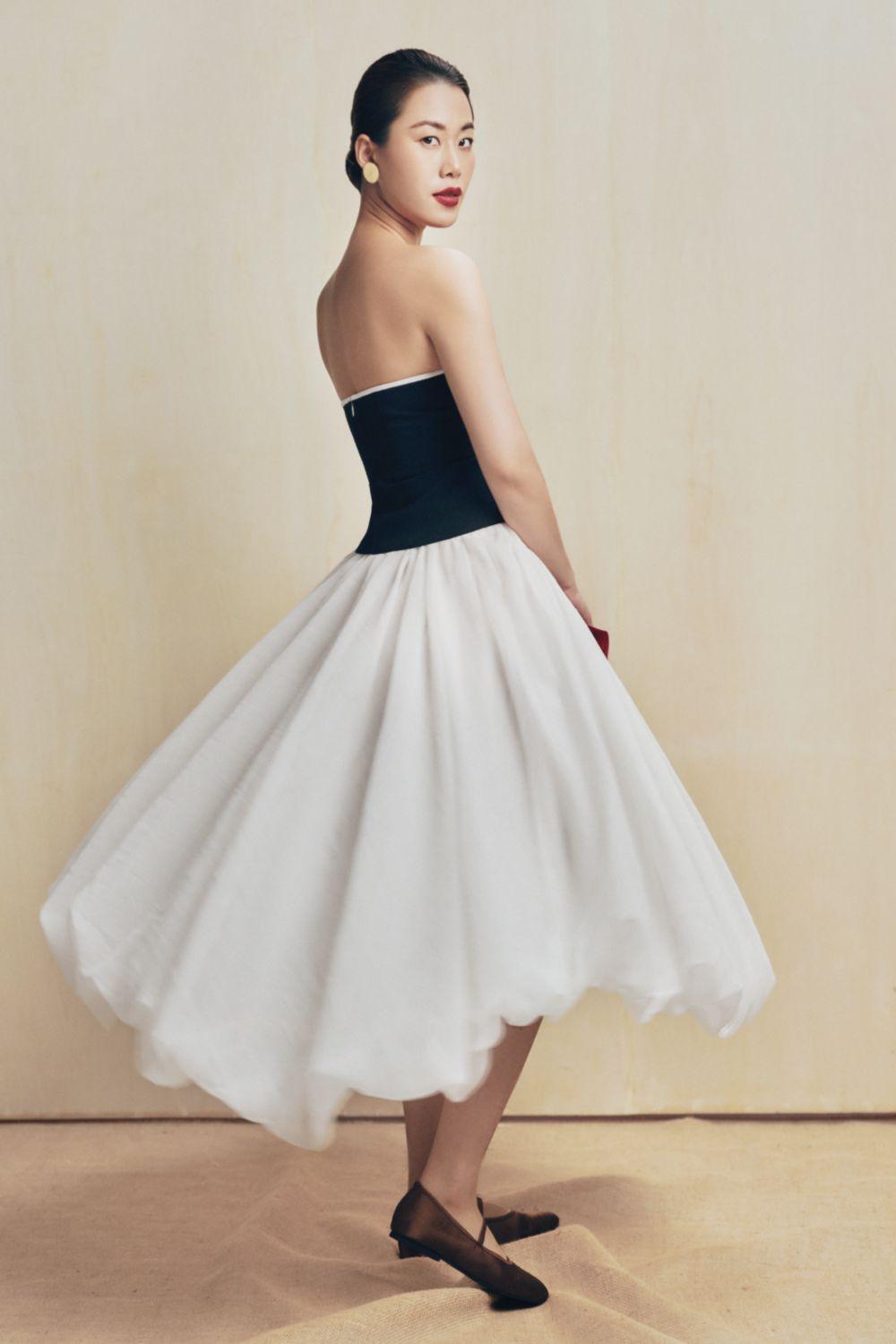 Bong Benh Bubble See-Through Cotton Lawn Midi Skirt - MEAN BLVD