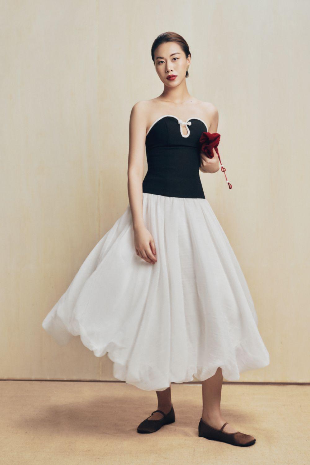 Bong Benh Bubble See-Through Cotton Lawn Midi Skirt - MEAN BLVD