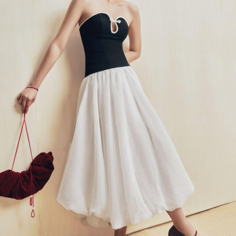 Bong Benh Bubble See-Through Cotton Lawn Midi Skirt - MEAN BLVD