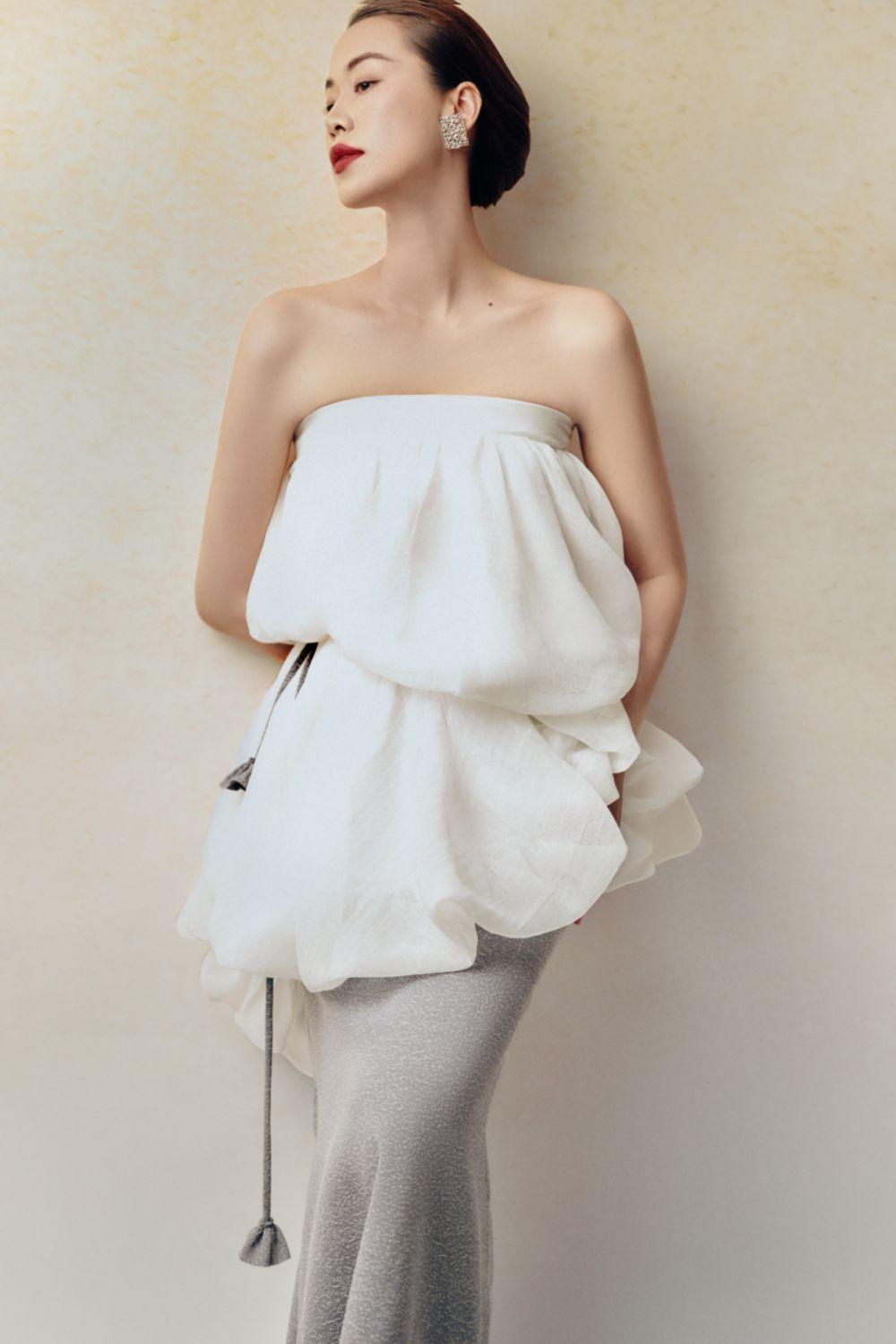 Bong Benh Bubble See-Through Cotton Lawn Midi Skirt - MEAN BLVD