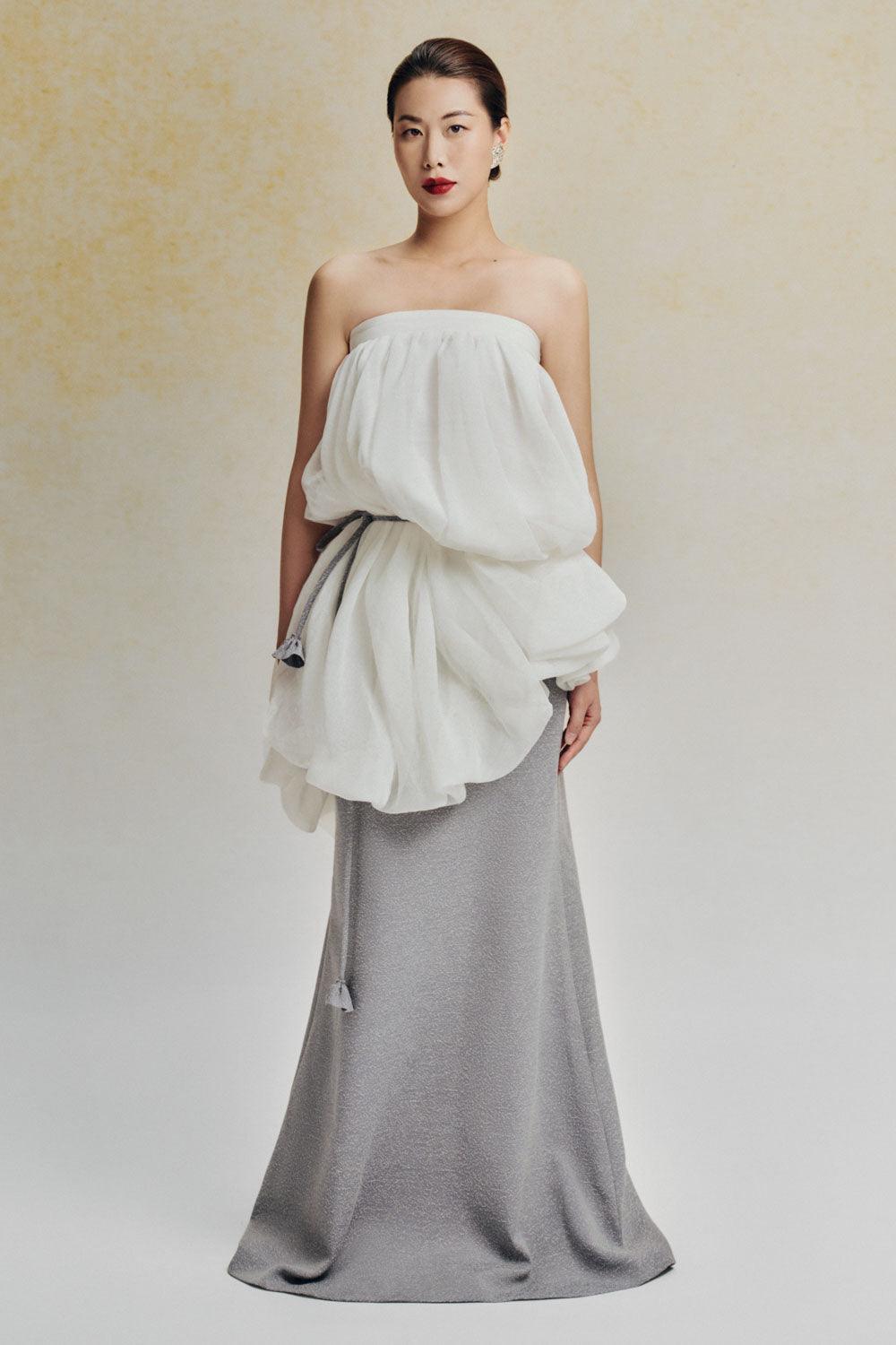 Bong Benh Bubble See-Through Cotton Lawn Midi Skirt - MEAN BLVD