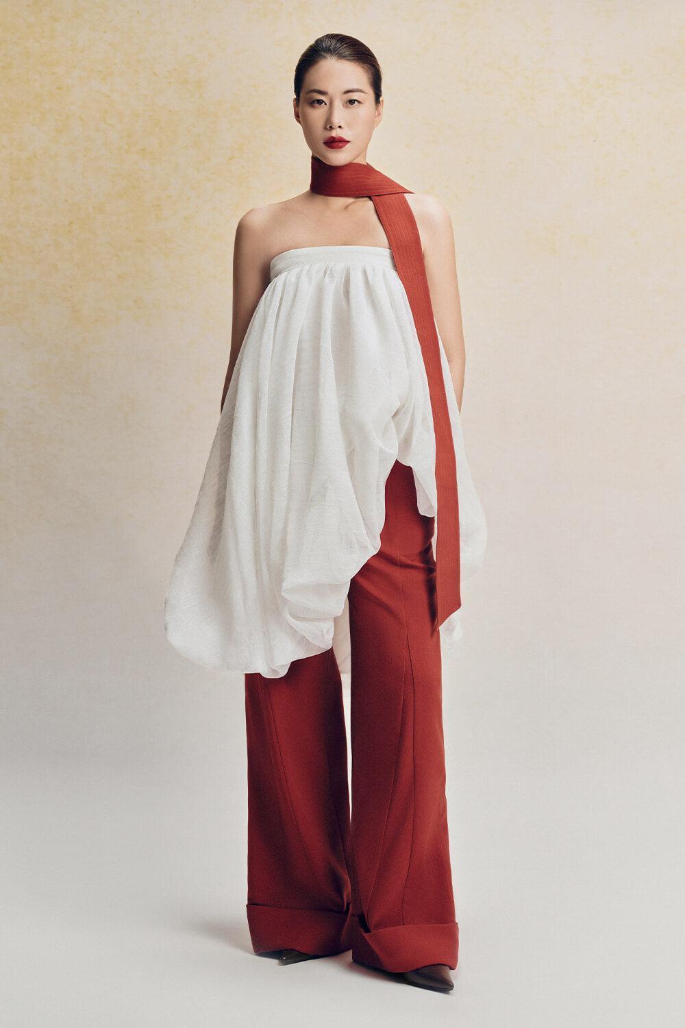 Bong Benh Bubble See-Through Cotton Lawn Midi Skirt - MEAN BLVD