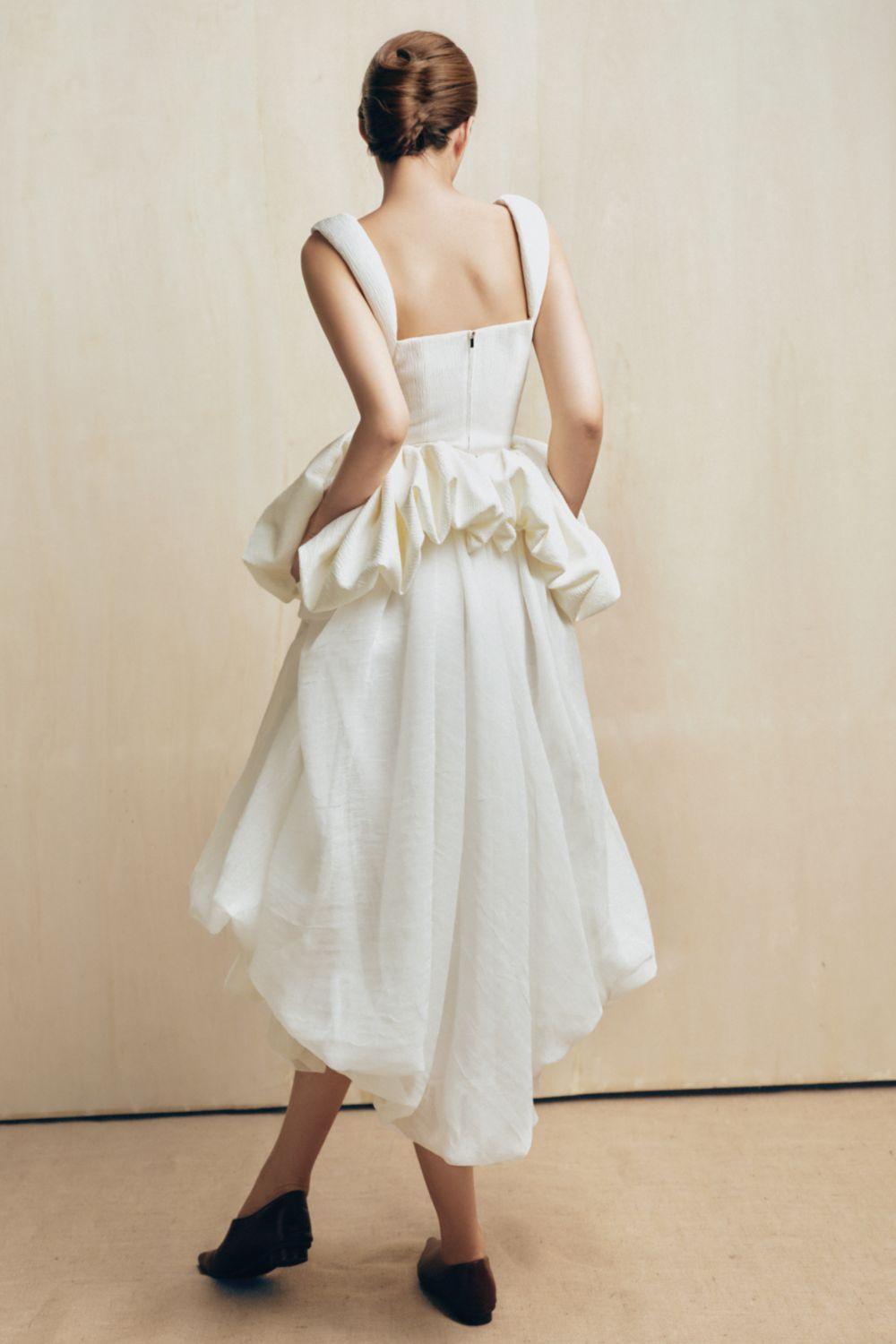 Bong Benh Bubble See-Through Cotton Lawn Midi Skirt - MEAN BLVD