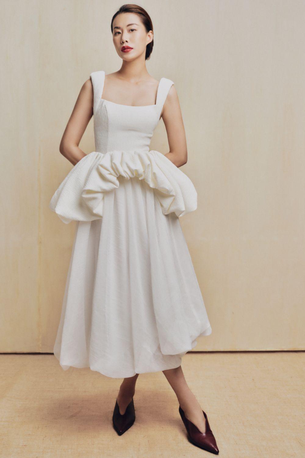 Bong Benh Bubble See-Through Cotton Lawn Midi Skirt - MEAN BLVD